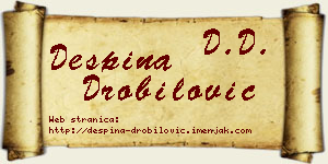 Despina Drobilović vizit kartica